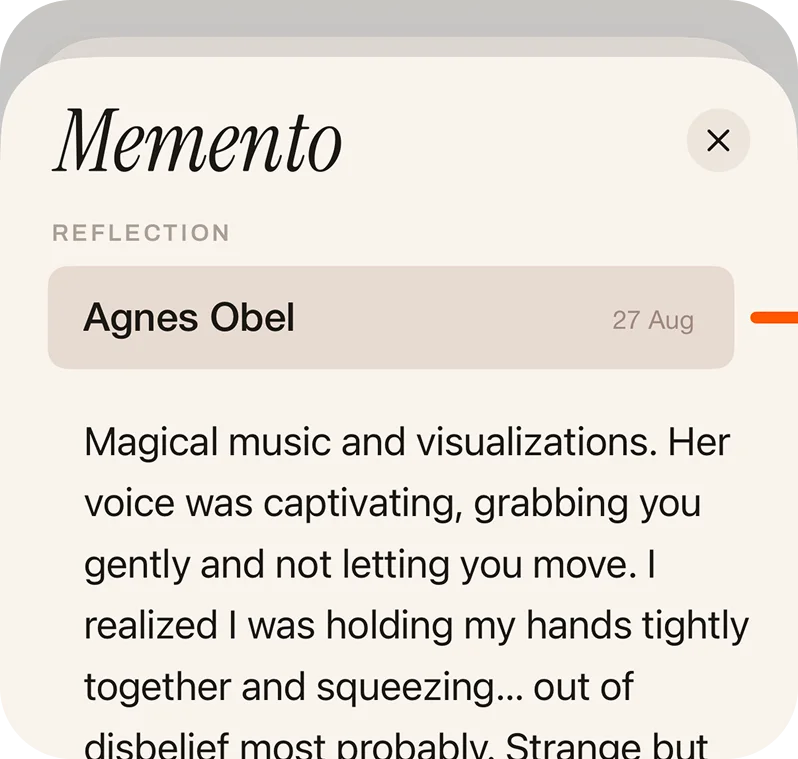 Memento — your year in your hand